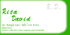 rita david business card